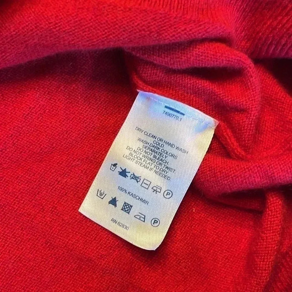 Lands End cashmere red sweater size 1X - Picture 3 of 3